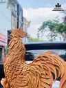 Tượng Gà Trống  (Nhất Kê) Gỗ Hương Liền Khối Cao 83 Ngang 52 Sâu 55 (cm) 0