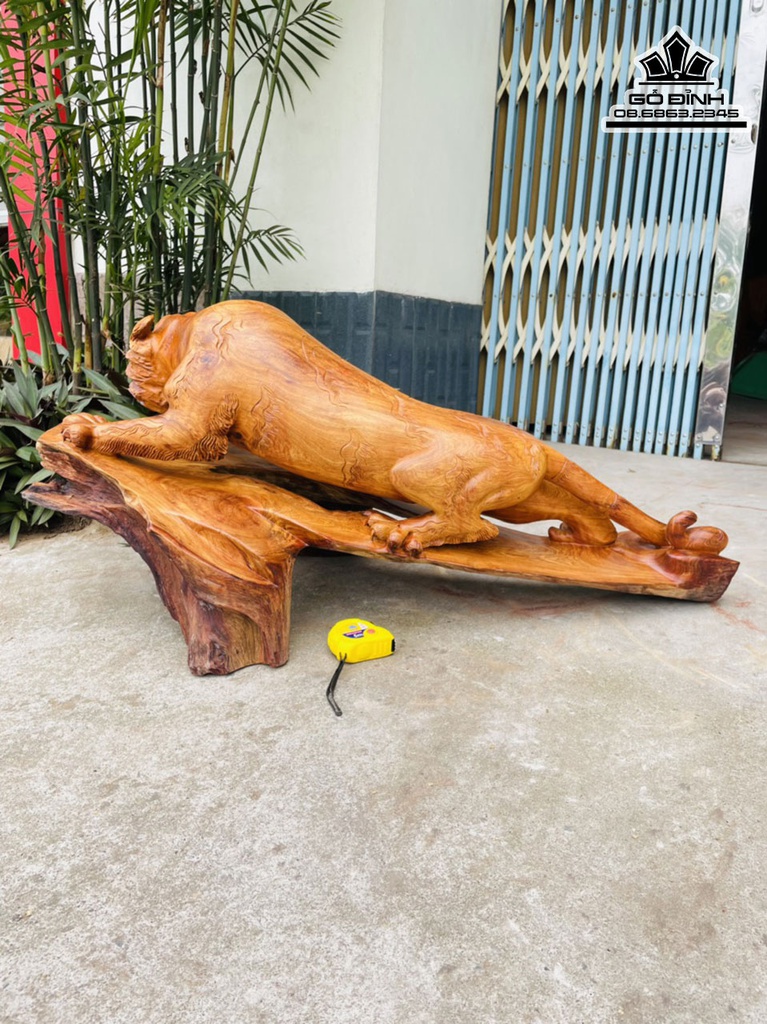 Tượng Hổ Gỗ Hương Việt Cao 50 Ngang 96 Sâu 45 (cm) 2