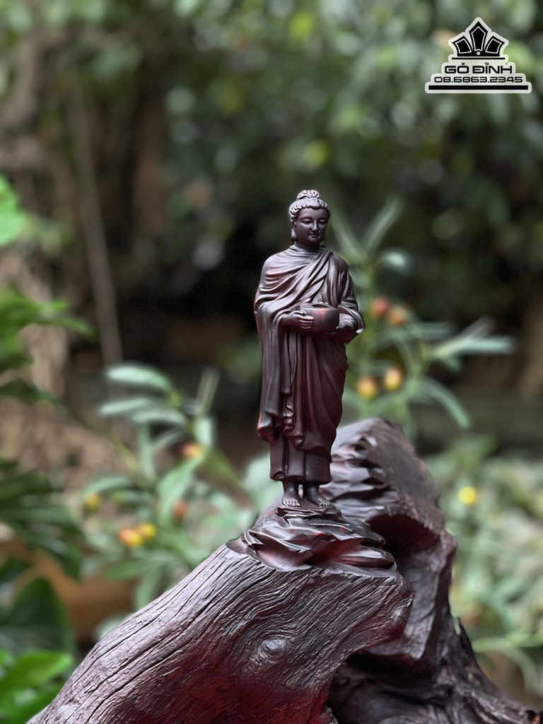 Tượng Phật Thích Ca Gỗ Trắc Cao 39 Ngang 46 Sâu 16 (cm) 0