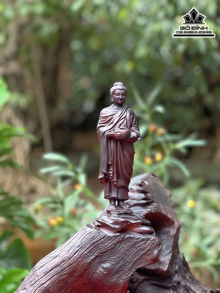Tượng Phật Thích Ca Gỗ Trắc Cao 39 Ngang 46 Sâu 16 (cm) 1