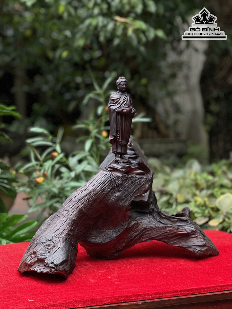 Tượng Phật Thích Ca Gỗ Trắc Cao 39 Ngang 46 Sâu 16 (cm) 4