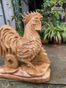 Tượng Gà Trống (Nhất Kê) Gỗ Ngọc Am Cao 48 Ngang 41 Sâu 22 (cm) 4