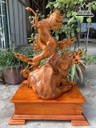 Tượng Ngựa Phong Thuy (Song Mã) Gỗ Hương Việt Cao 63 Ngang 43 Sâu 27 Kỷ 14 (cm) 3