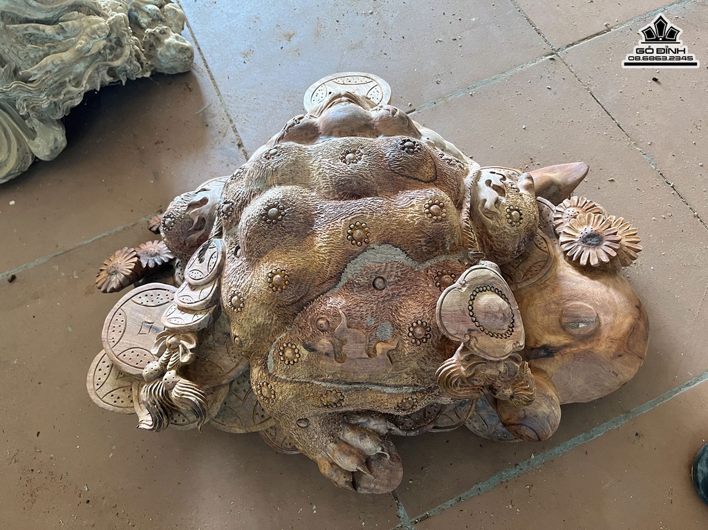 Tượng Cóc Gỗ Hương Việt Cao  60 Ngang 42 Sâu 20 (cm) 1