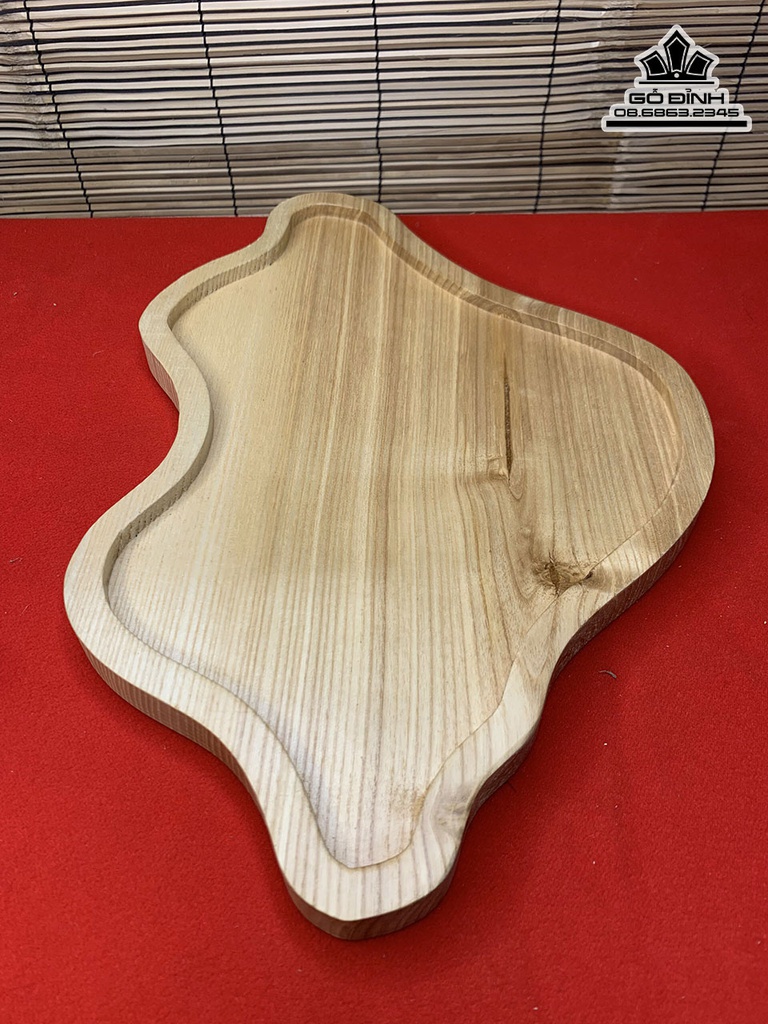 Đĩa Gỗ Lá Sen Gỗ Tần Bì Dài 35 Rộng 23 Dày 2 (cm) 4