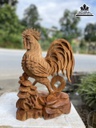 Tượng Gà Trống (Nhất Kê) Gỗ Ngọc  Am Cao 48 Ngang 35 Sâu 18 (cm) 0