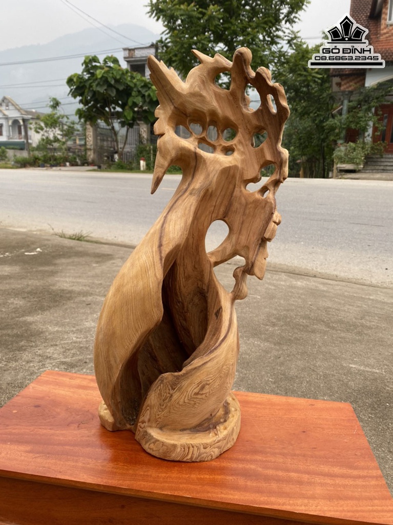 Bình Mai Gỗ Ngọc Am Hà Giang Cao 51 Ngang 21 Sâu 18 (cm) 3