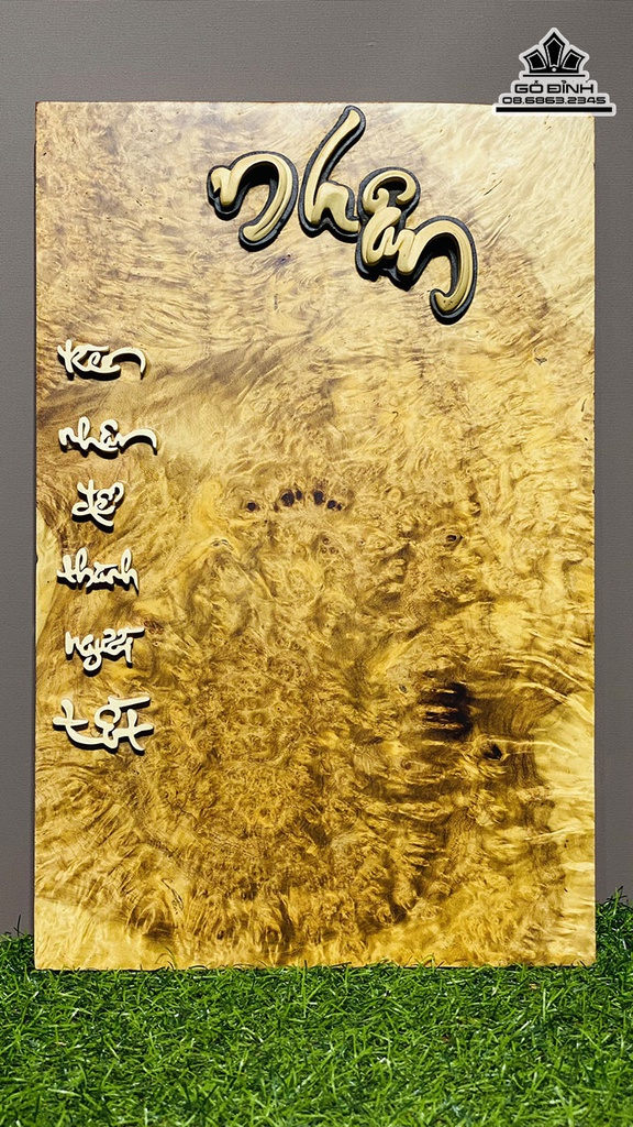 Tranh Gỗ Tranh Chữ Nhân Nghĩa Lễ Tín Trí Gỗ Nu Hương Cao 38 Ngang 25 Dày 1 (cm) 0