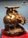 Tượng Tiểu Đồng Chăn Trâu Gỗ Ngọc Am Liền Khối Cao 46 Ngang 40 Sâu 29 (cm) 0