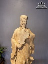 Tượng Khổng Minh Gia Cát Lượng Gỗ Ngọc Am Cao 80 Ngang 23 Sâu 16 (cm) 1