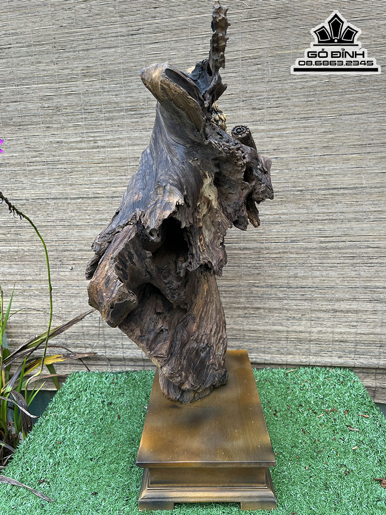 Tượng Đạt Ma Sư Tổ Gỗ  Bách Xanh Cao 58 Ngang 35 Sâu 28 (cm) 0