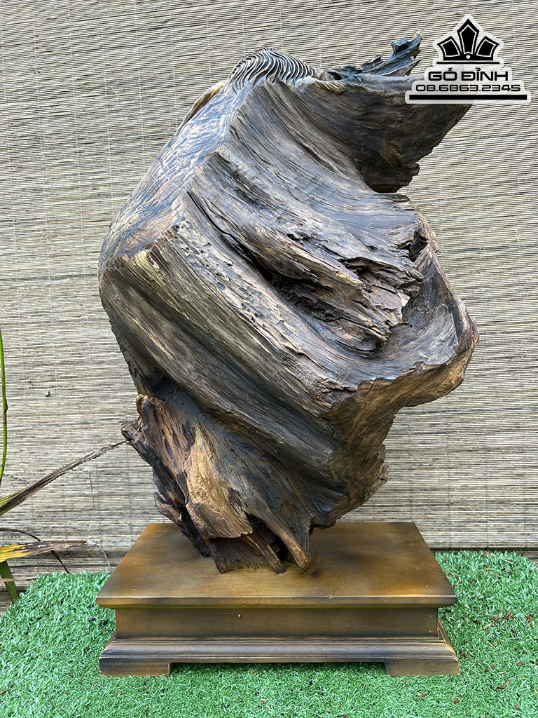 Tượng Đạt Ma Sư Tổ Gỗ  Bách Xanh Cao 58 Ngang 35 Sâu 28 (cm) 2