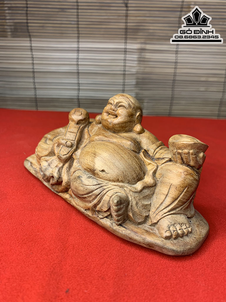 Tượng Phật Di Lặc Để Xe  Gỗ Sưa Cao 7 Ngang 15.5 Sâu 7 (cm) 0