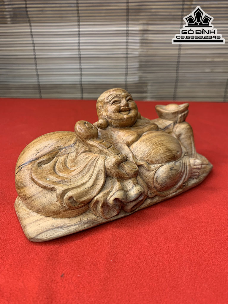 Tượng Phật Di Lặc Để Xe  Gỗ Sưa Cao 7 Ngang 15.5 Sâu 7 (cm) 2