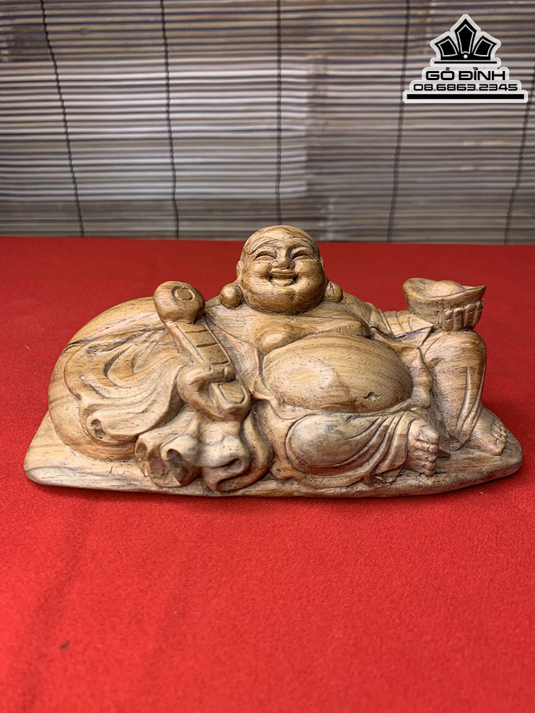 Tượng Phật Di Lặc Để Xe  Gỗ Sưa Cao 7 Ngang 15.5 Sâu 7 (cm) 3