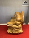 Tượng Phật Di Lặc Gỗ Pơ Mu Cao 27 Ngang 27 Sâu 18 (cm) 3
