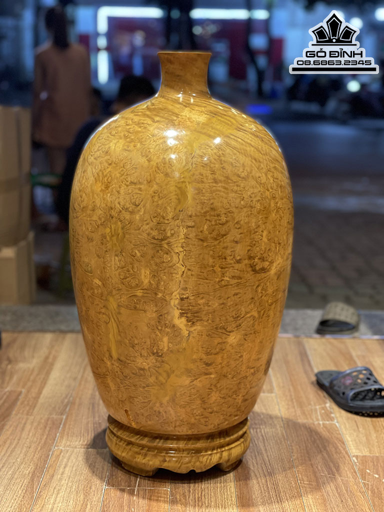 Bình Chum Phú Quý Gỗ Nu Kháo Cao 73 Đường Kính 40 (cm) 1