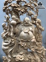 Tượng Di Lặc Ngũ Phúc Gỗ Ngọc Am cao 103 Ngang 48 Sâu 30 (cm) 0