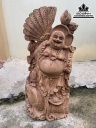 Tượng Di Lặc Phát Tài Gỗ Ngọc Am Cao 54 Ngang 25 Sâu 21 (cm) 1