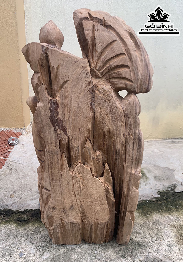 Tượng Di Lặc Phát Tài Gỗ Ngọc Am Cao 54 Ngang 25 Sâu 21 (cm) 5