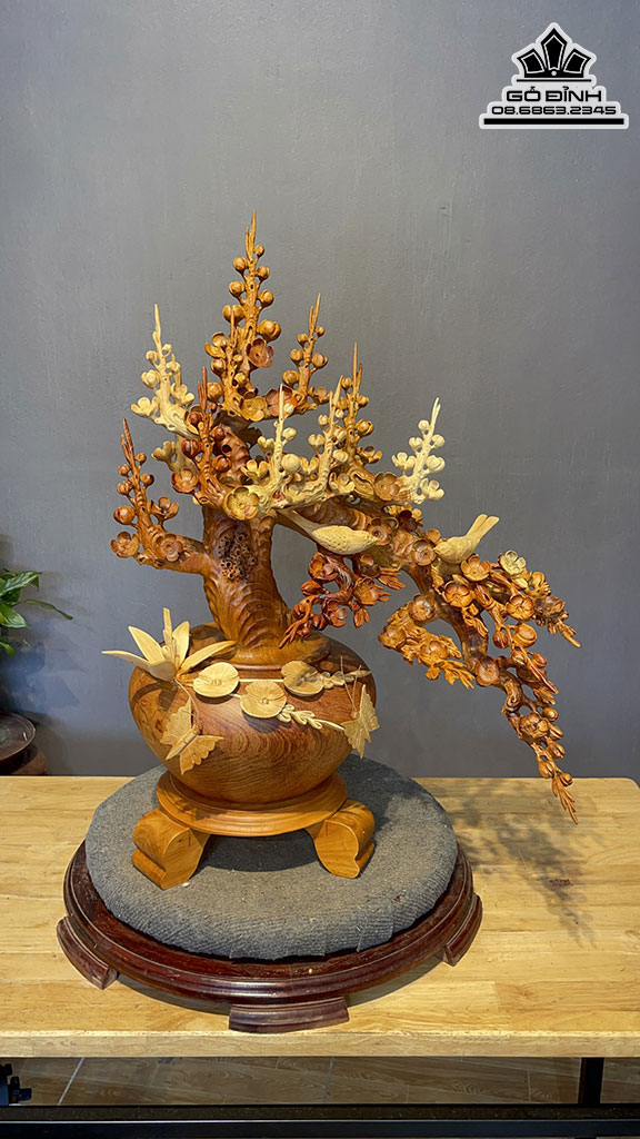 Bình Mai Phú Quý Gỗ Hương Cao 76 Ngang 50 Sâu 30 (cm) 0