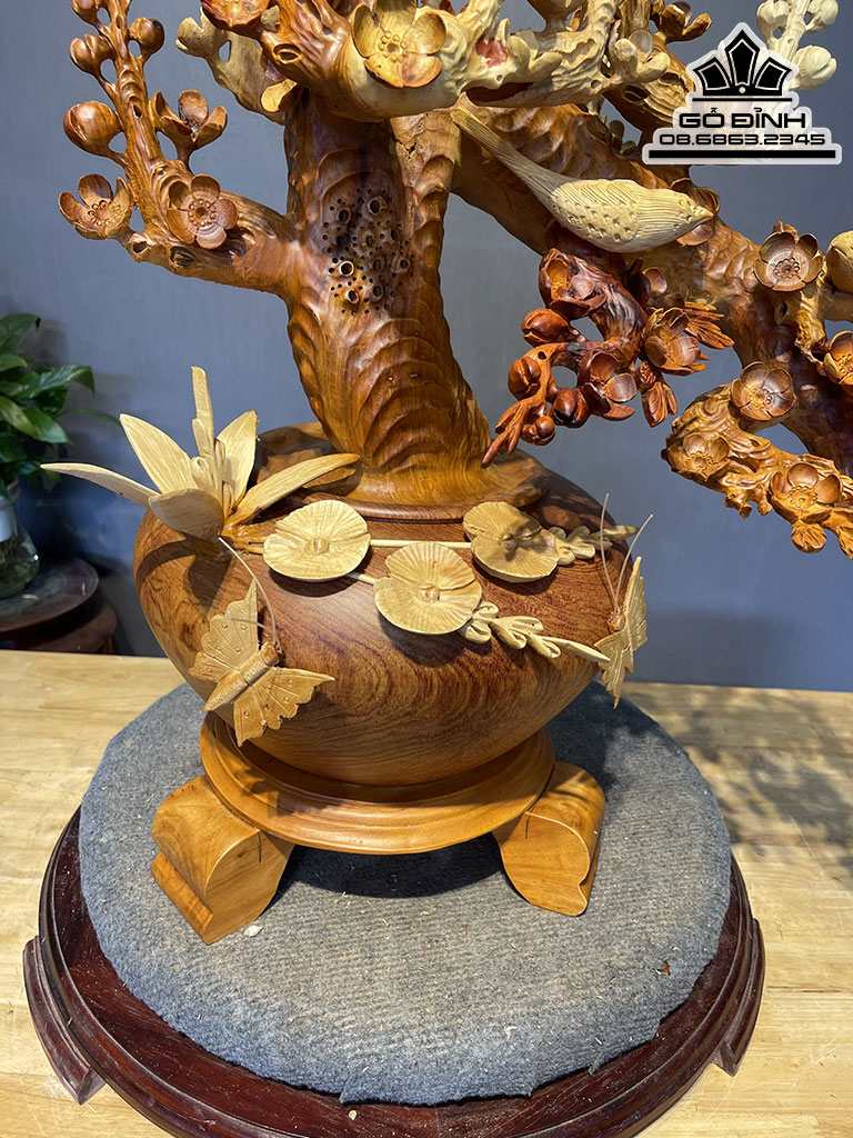 Bình Mai Phú Quý Gỗ Hương Cao 76 Ngang 50 Sâu 30 (cm) 1