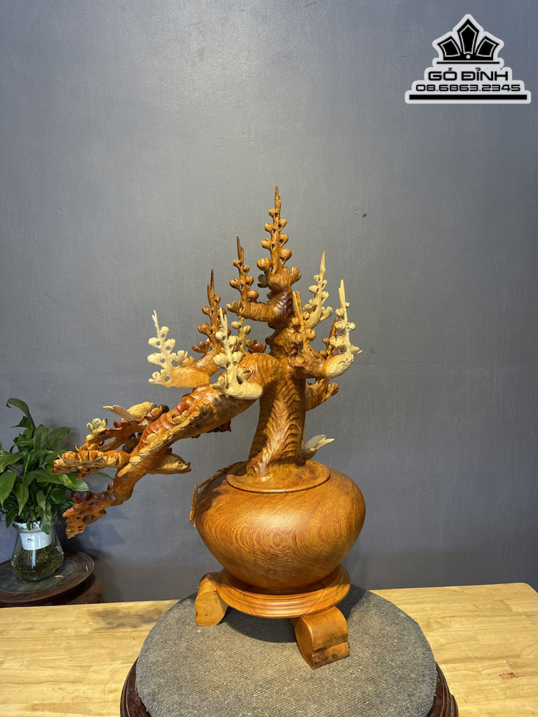 Bình Mai Phú Quý Gỗ Hương Cao 76 Ngang 50 Sâu 30 (cm) 4