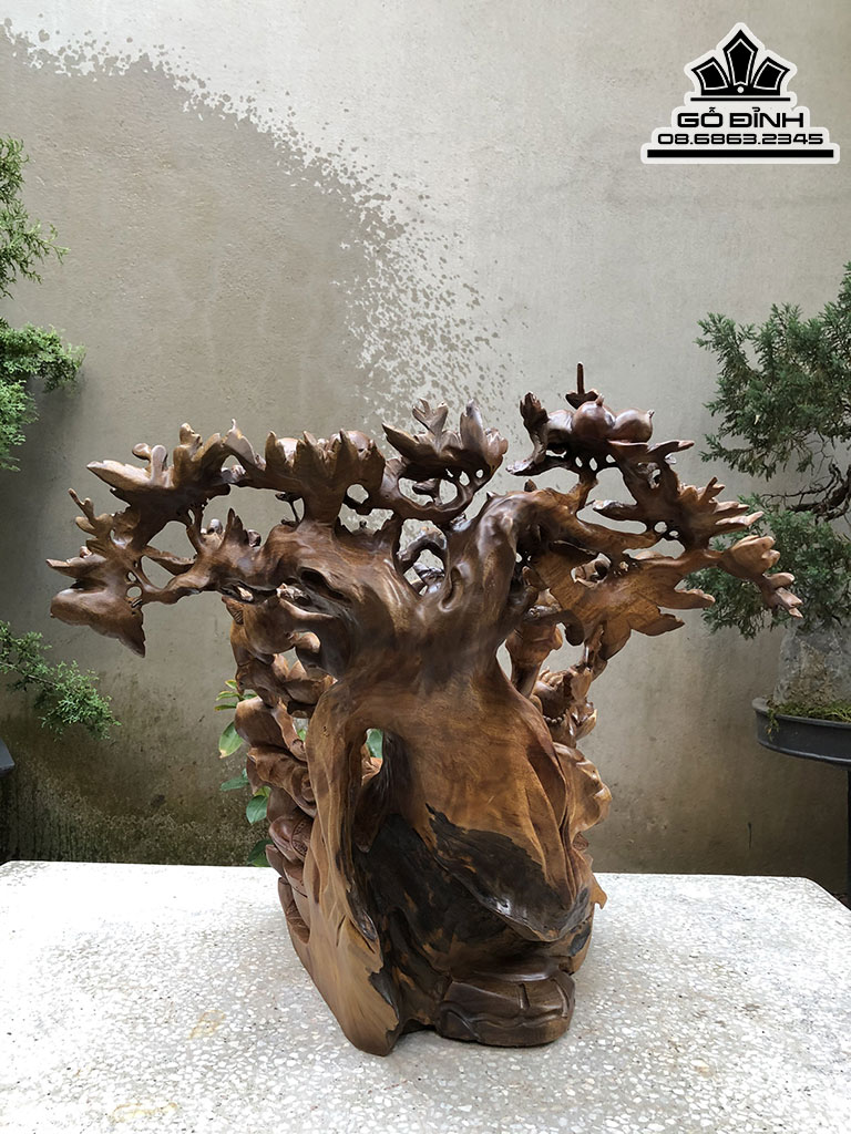 Tượng Di Lặc Ngũ Phúc Gỗ Xá Xị Cao 65 Ngang 66 Sâu 50 (cm) 0