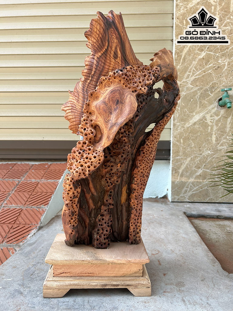 Tượng Cá Xiêm Gỗ Cẩm Việt Cao 60 Ngang 33 Sâu 20 (cm) 1