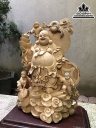 Tượng Phật Di Lặc Tam Phúc Gỗ Ngọc Am Cao 55 Ngang 40 Sâu 20 (cm) 1