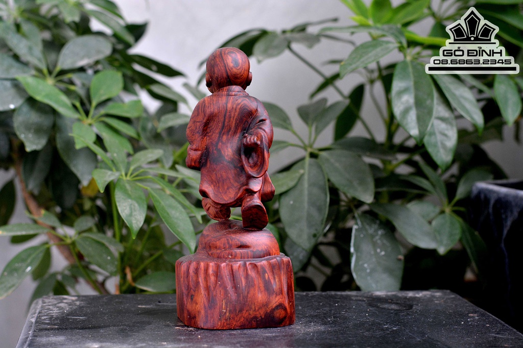 Tượng Tùy Duyên Gỗ Cẩm Chỉ Cao 20 Ngang 9 Sâu 8 (cm) 0
