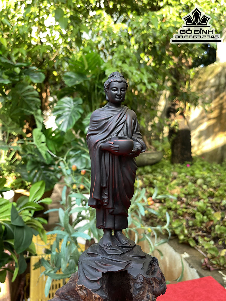 Tượng Phật A Di Đà Gỗ Trắc Cao 45 Ngang 21 Sâu 20 (cm) 0