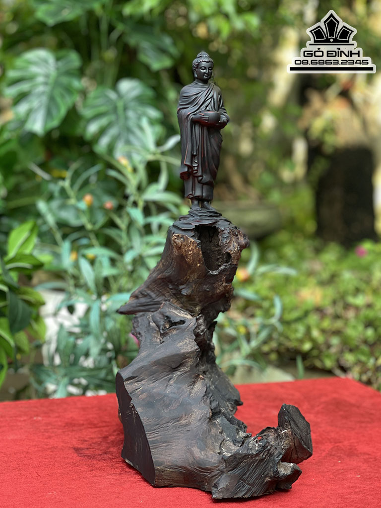 Tượng Phật A Di Đà Gỗ Trắc Cao 45 Ngang 21 Sâu 20 (cm) 3