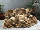 Tượng Di Lặc Ngũ Phúc Gỗ Ngọc Am Cao 36 Ngang 85 Sâu 20 (cm) 2