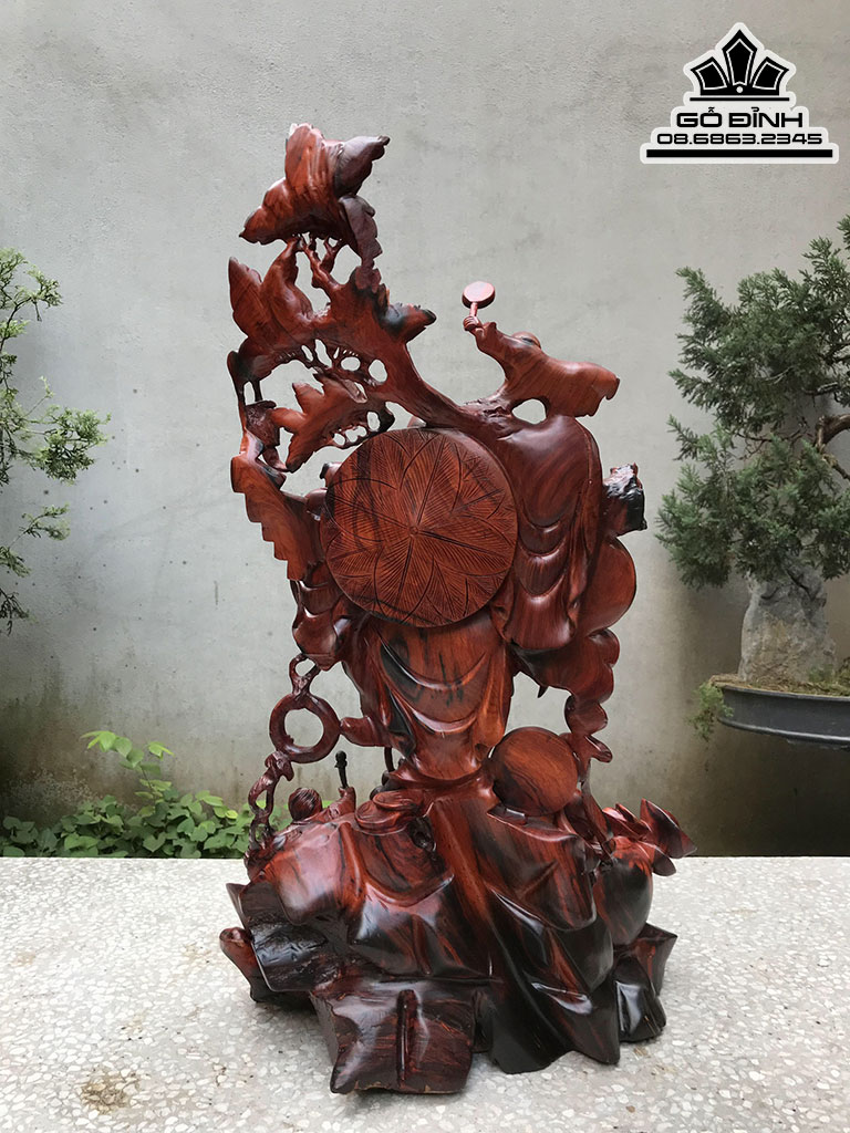 Tượng Di Lặc Ngũ Phúc Gỗ Trắc Cao 70 Ngang 40 Sâu 26 (cm) 1
