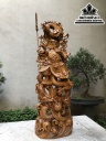 Tượng Quan Công Song Long Gỗ Bách Xanh Cao 123 Ngang 40 Sâu 26 (cm) 1