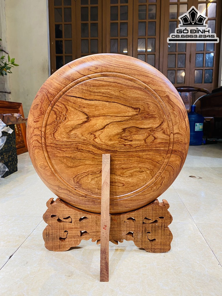 Đĩa Bát Mã Phi Thiên Gỗ Hương Đá Cao 49 Đường Kính 40 Dày 3 (cm) 0