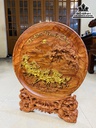 Đĩa Bát Mã Phi Thiên Gỗ Hương Đá Cao 49 Đường Kính 40 Dày 3 (cm) 3