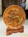 Đĩa Anh Hùng Tương Ngộ Gỗ Hương Đá Cao 49 Đường Kính 40 Dày 3 (cm) 3