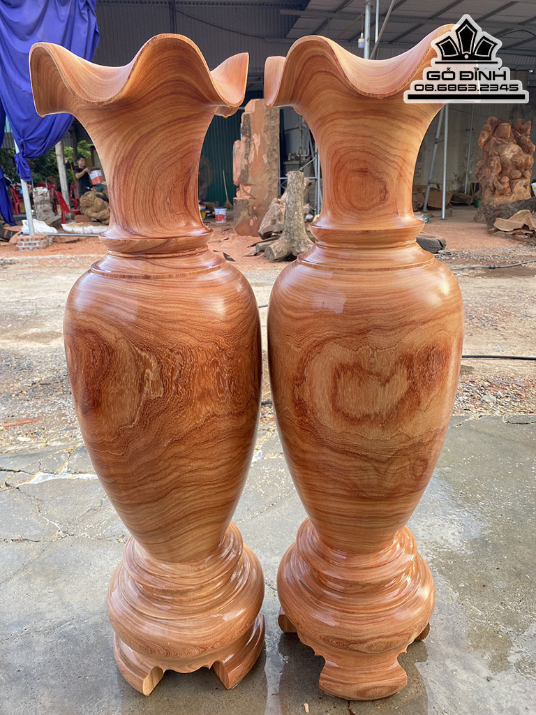 Cặp Lục Bình Gỗ Hương Cao 140 Đường Kính 40 (cm) Số 2 1