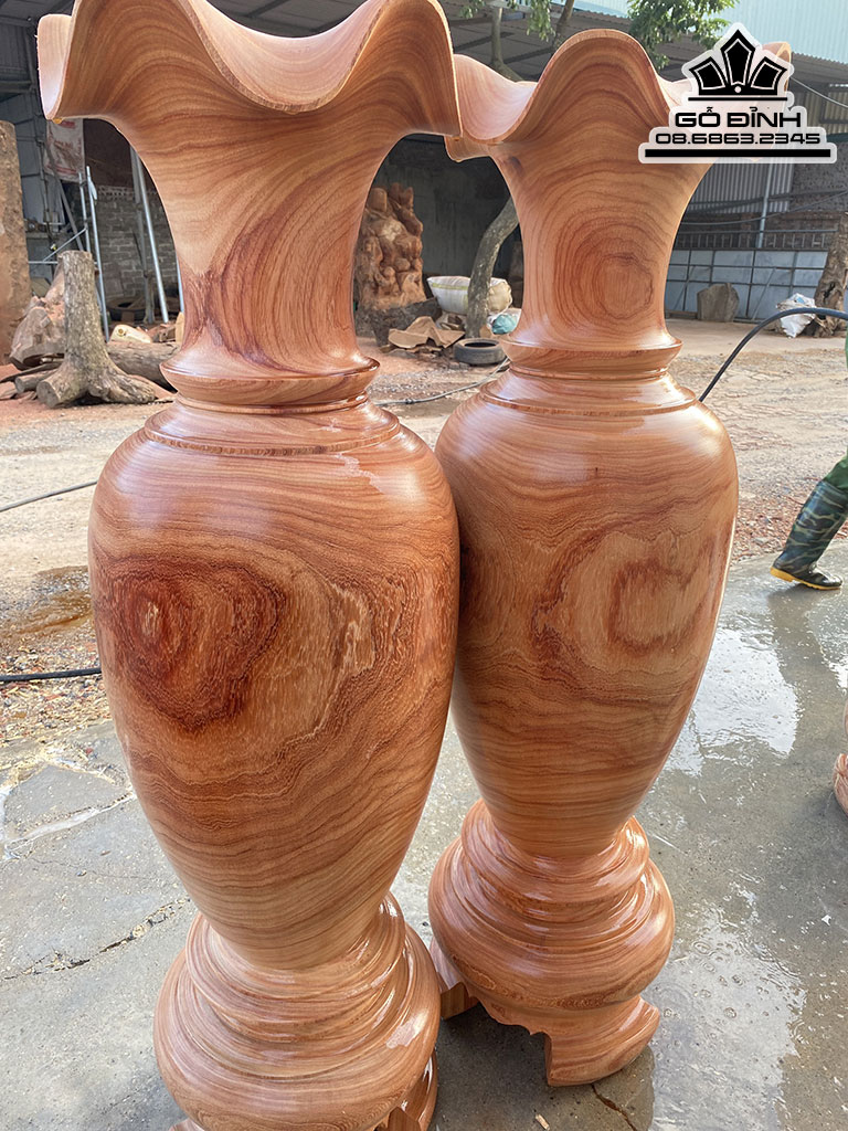 Cặp Lục Bình Gỗ Hương Cao 140 Đường Kính 40 (cm) Số 2 2