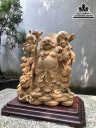 Tượng Phật Di Lặc Cầm Hồ Lô Gỗ Ngọc Am Cao 50 Ngang 40 Sâu 20 (cm) 0