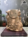 Tượng Phật Di Lặc Cầm Hồ Lô Gỗ Ngọc Am Cao 50 Ngang 40 Sâu 20 (cm) 2