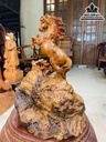 Tượng Ngựa Phong Thủy (Nhất Mã) Gỗ Hương Việt Cao 38 Ngang 30 Sâu 26 (cm) 2