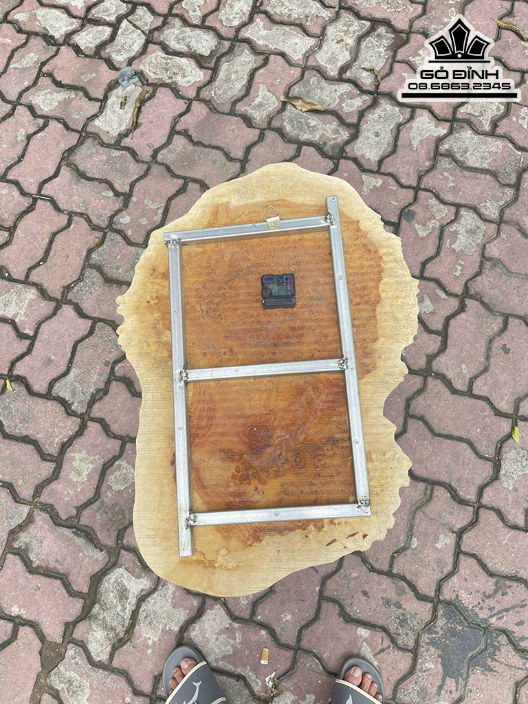 Đồ Hồ Chữ Phúc Gỗ Nu Hương Cao 76 Ngang 54 Dày 1.3 (cm) 4