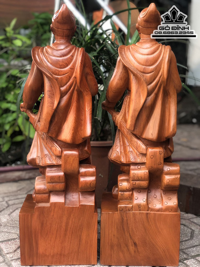 Tượng Trần Quốc Tuấn Gỗ Hương Cao 60 Ngang 19 Sâu 15 (cm) 1