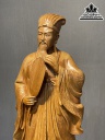 Tượng Gia Cát Lượng (Khổng Minh) Gỗ Ngọc Am Cao 70 Ngang 22 Sâu 17 (cm) 4