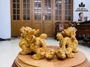 Cặp Tỳ Hươu Hút Tài Lộc Gỗ Huyết Long Cao 20 Ngang 12 Sâu 8 (cm) 0