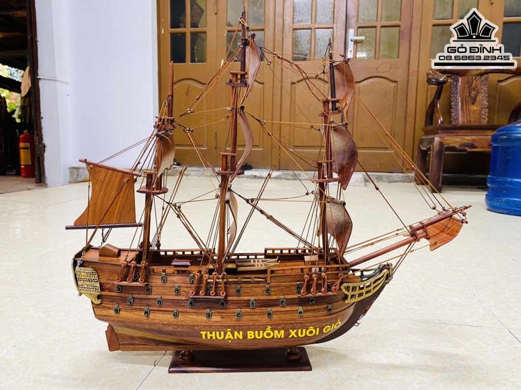 Thuyền Buồm Xuôi Gió Cao 45 Ngang 40 Sâu 10 (cm) 3