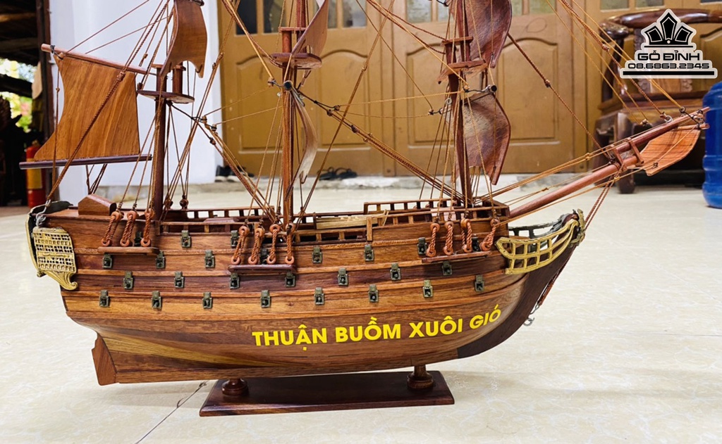 Thuyền Buồm Xuôi Gió Cao 45 Ngang 40 Sâu 10 (cm) 6